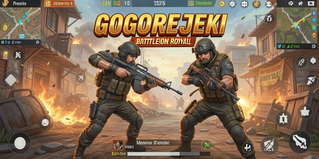 Tampilan aksi mendebarkan dalam pertarungan Battle Royale.