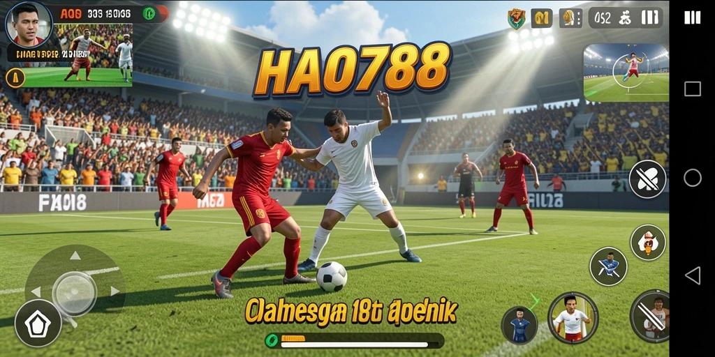 Tangkapan layar gameplay HAO788 yang menunjukkan aksi seru di lapangan.